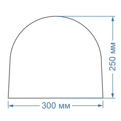 Форма для бетонных полусфер d300x250мм