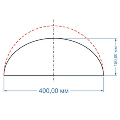 Форма для бетонных полусфер d400х150мм